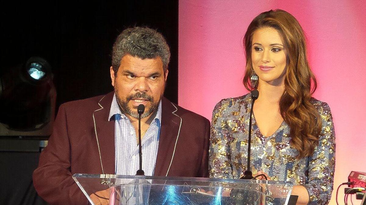 Actor Luis Guzman and Miss USA winner Nia Sanchez hosted the Positive Impact Awards at the 2015 Hispanicize event.