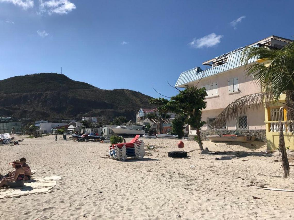 A beach in the french side of St. Martin. The island was hit by both Hurricanes Irma and Maria, but is on the road to recovery.