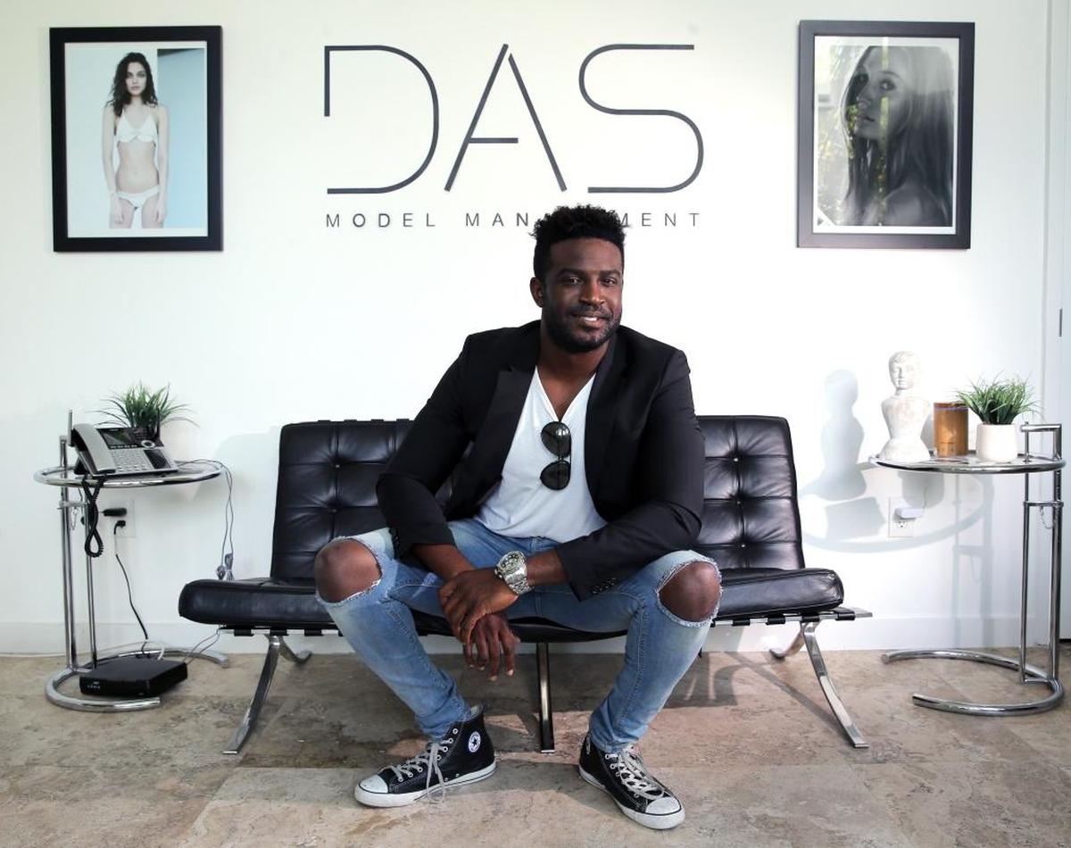 Rasheed Alli, founder of DAS Model Management, in the lobby of his South Beach location, June 30, 2017. Alli is a former model himself and started an agency with the goal of not overcharging models, as he’d seen other agencies do previously.