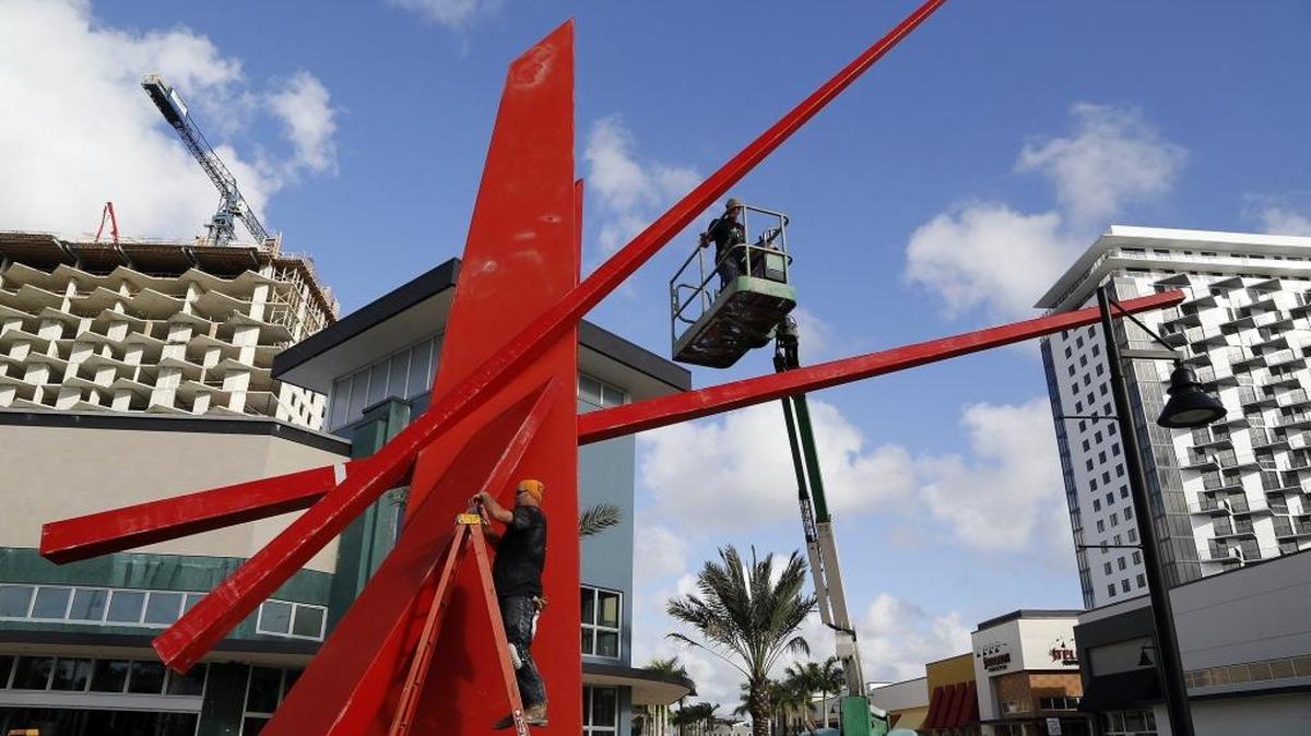 Artist John Henry sculpture in Downtown Doral is one of many new features developers are bringing to the City of Doral.