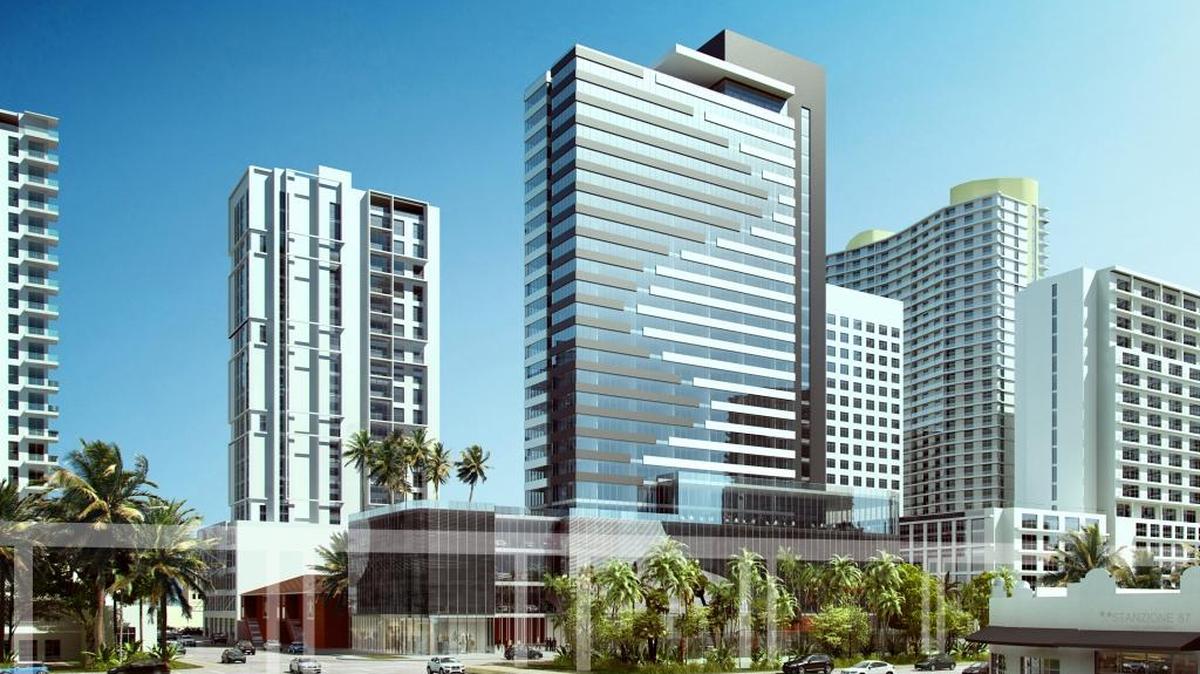 Rendering of the 24-story, 250,000-square-foot mixed use project planned for Brickell.