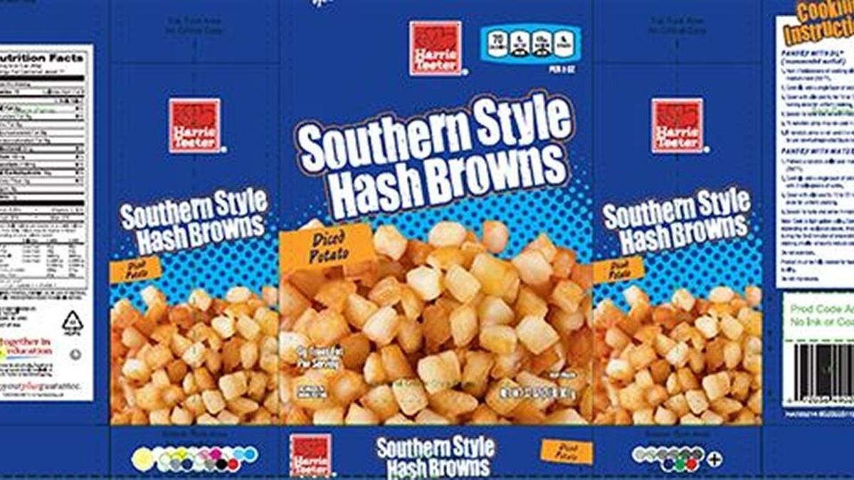 Harris Teeter Southern Style Hash Browns, sold in Florida, seven other states and the District of Columbia, have been recalled.