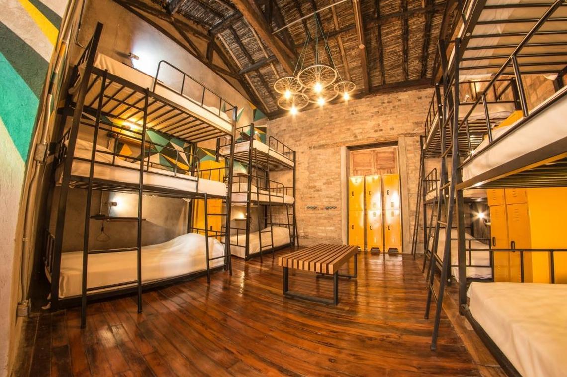 Bunk bed accommodations at a Selina property in Bogota, Colombia.