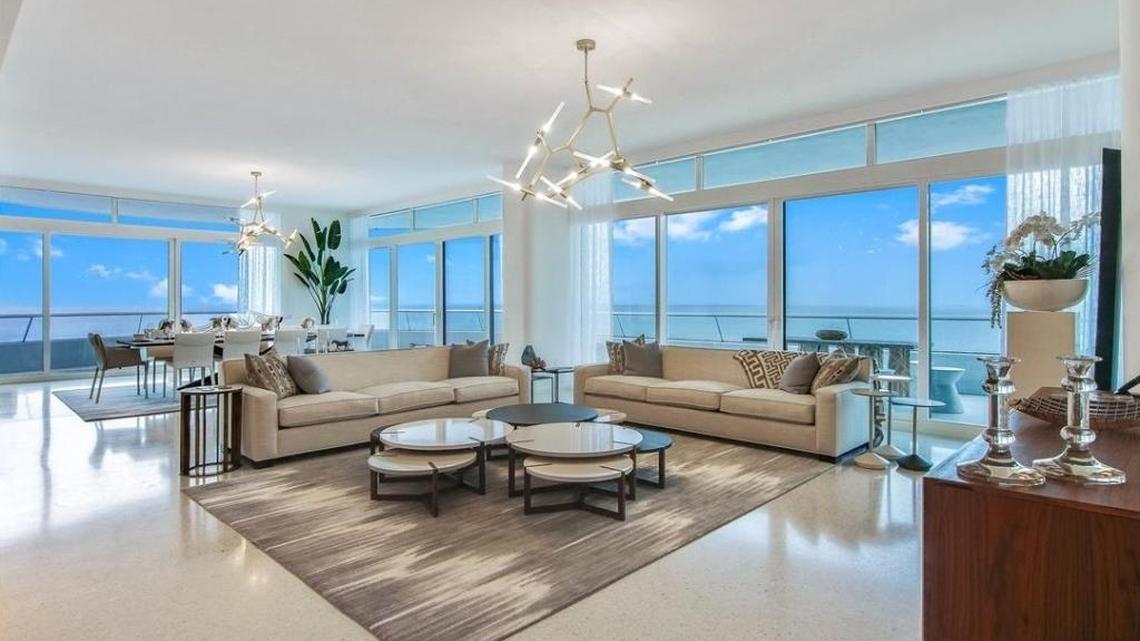 The interior of the condo at Faena House that rented for $70,000 per month