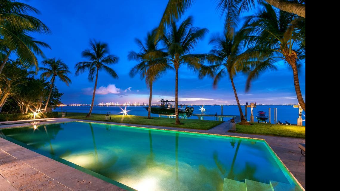 
A view of the mansion at 5800 North Bay Rd. that sold to Phil Collins for $33 million on Monday.
