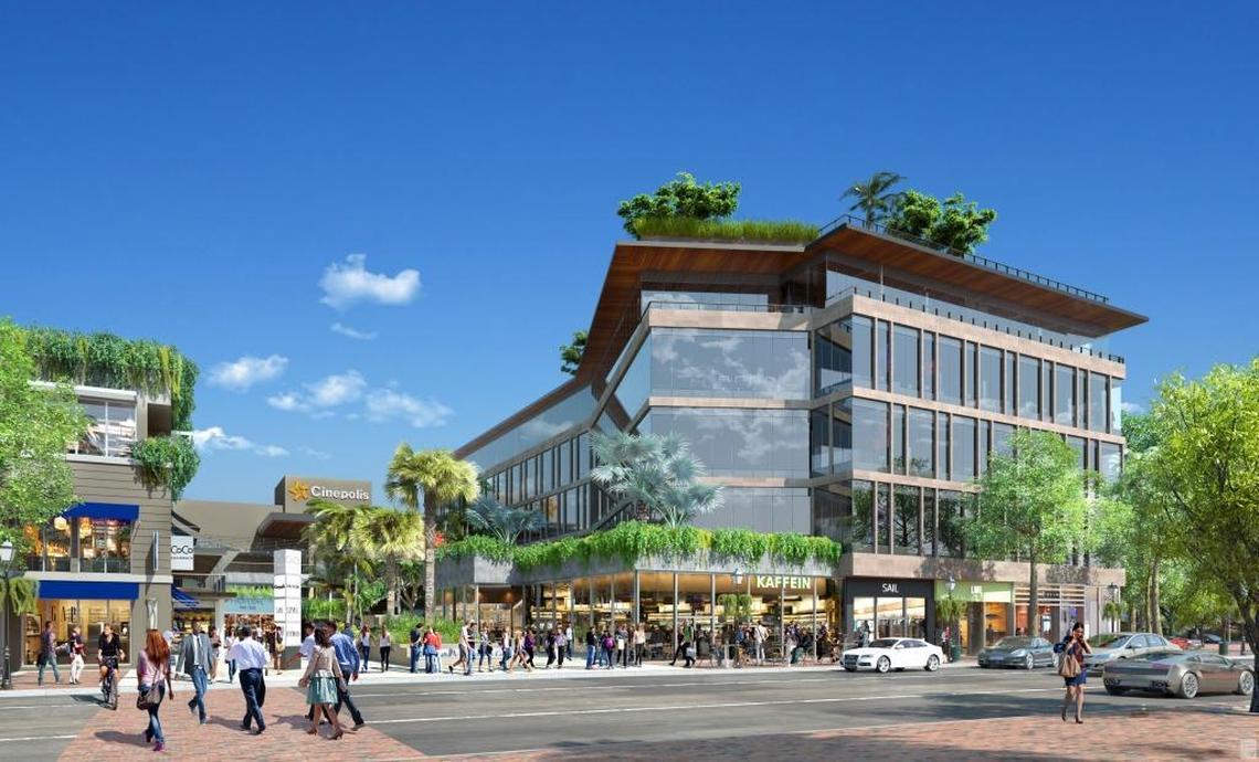 A five-story office building will occupy the eastern end of CocoWalk. Construction is expected to be completed in 2019.