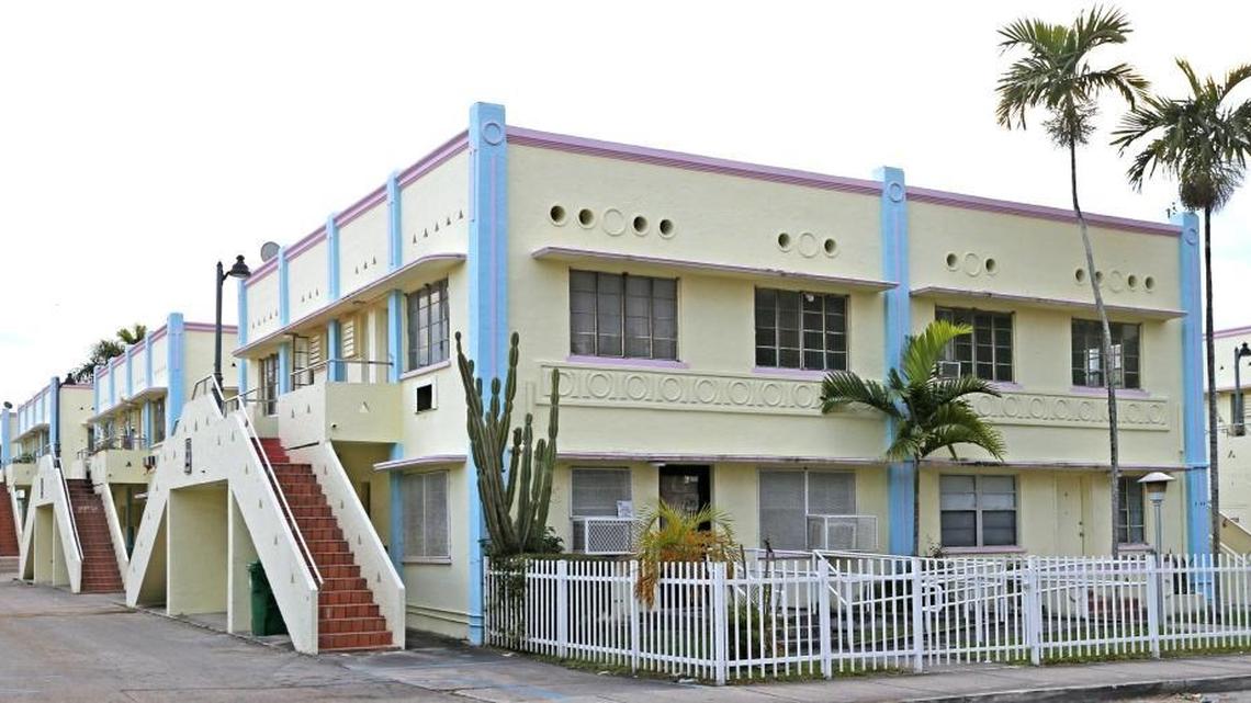 An Art Deco apartment building in Little Havana.