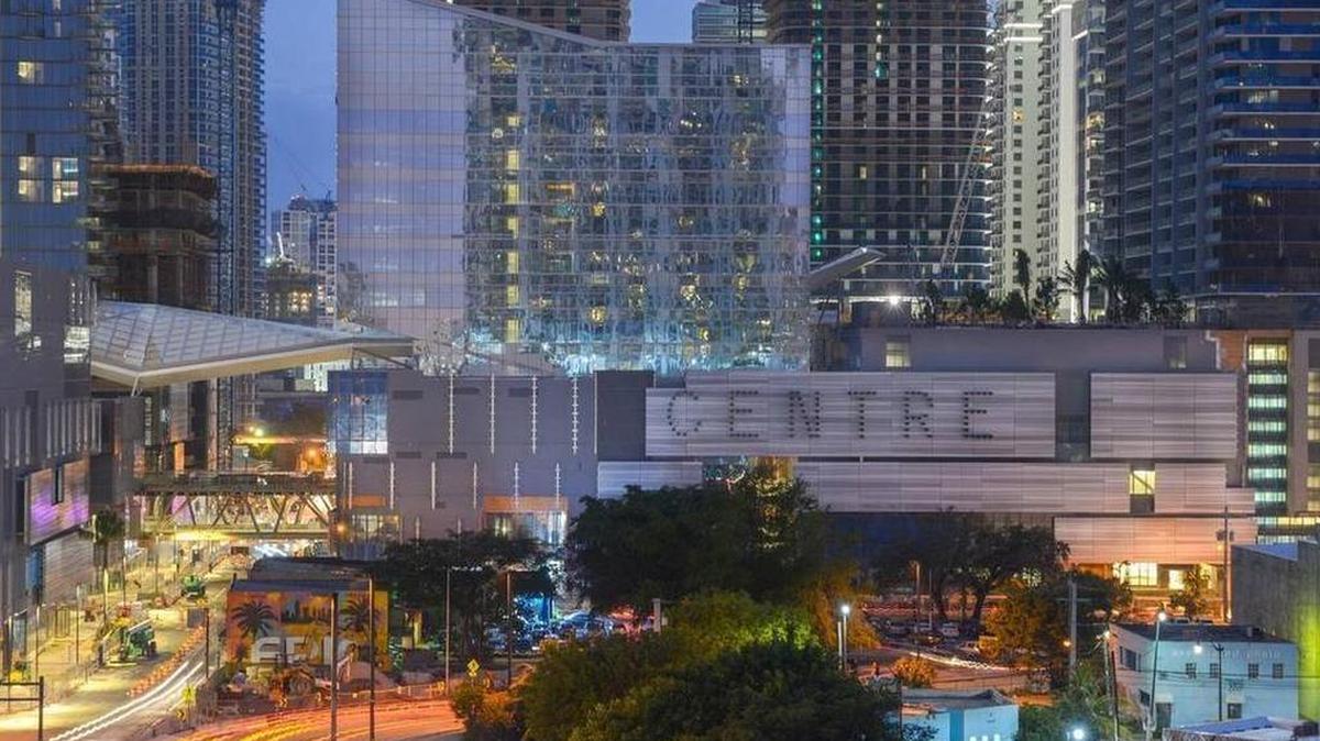 A rendering of Brickell City Centre, a massive new project with condos and office and retail space in downtown Miami.