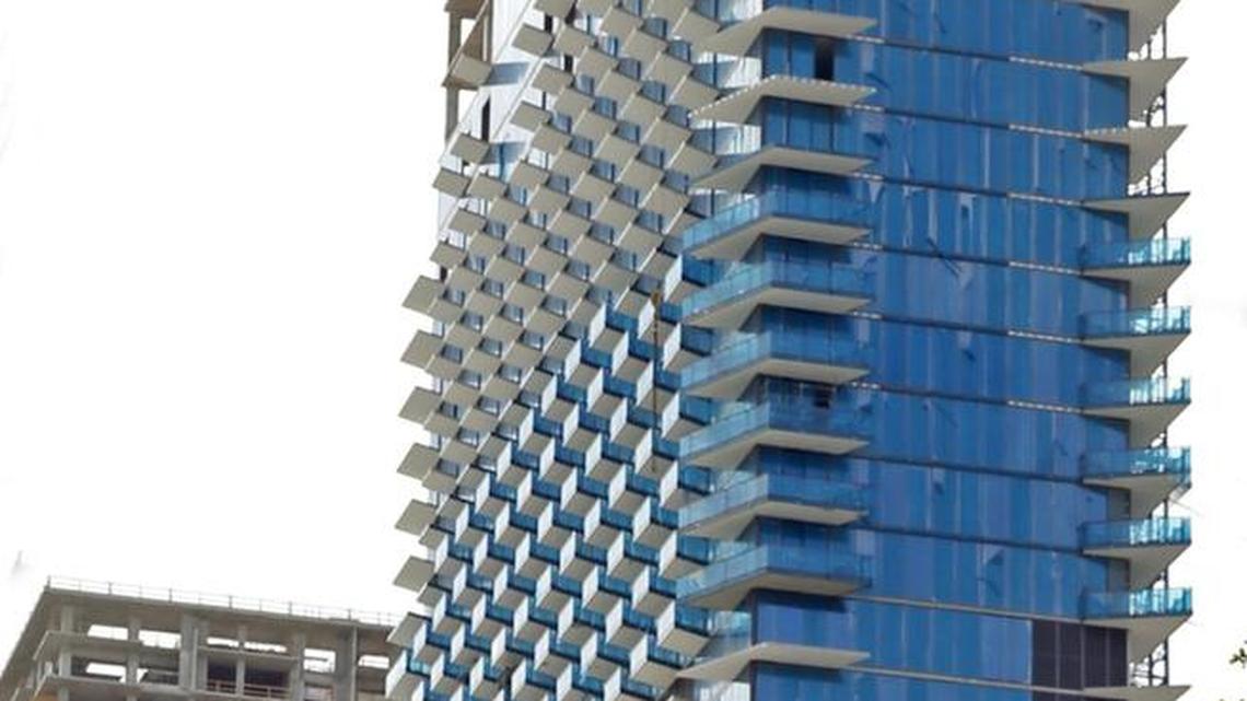 
A luxury condo rises in Brickell in this file photo from May.
