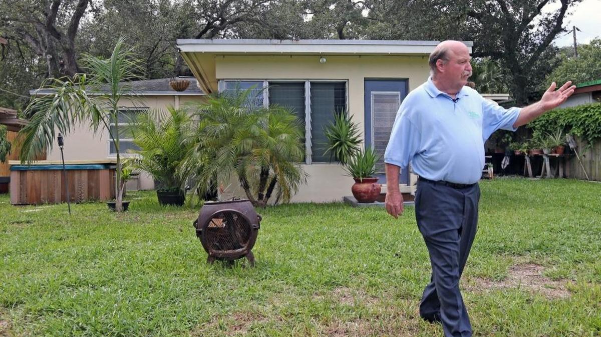 
Realtor Peter LeMieux shows a two-bedroom, one-bath listing selling for $335,000 in the Tarpon River neighborhood in Fort Lauderdale.
