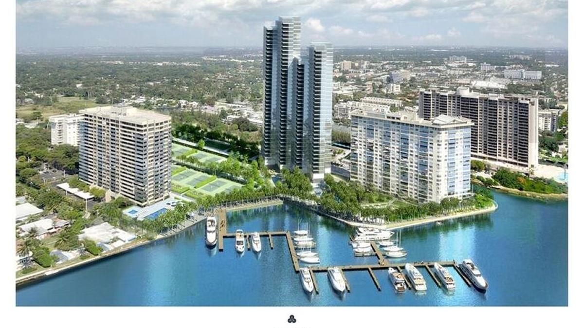 A rendering of the planned Apeiron development at the Jockey Club in unincorporated Miami-Dade County near North Miami.