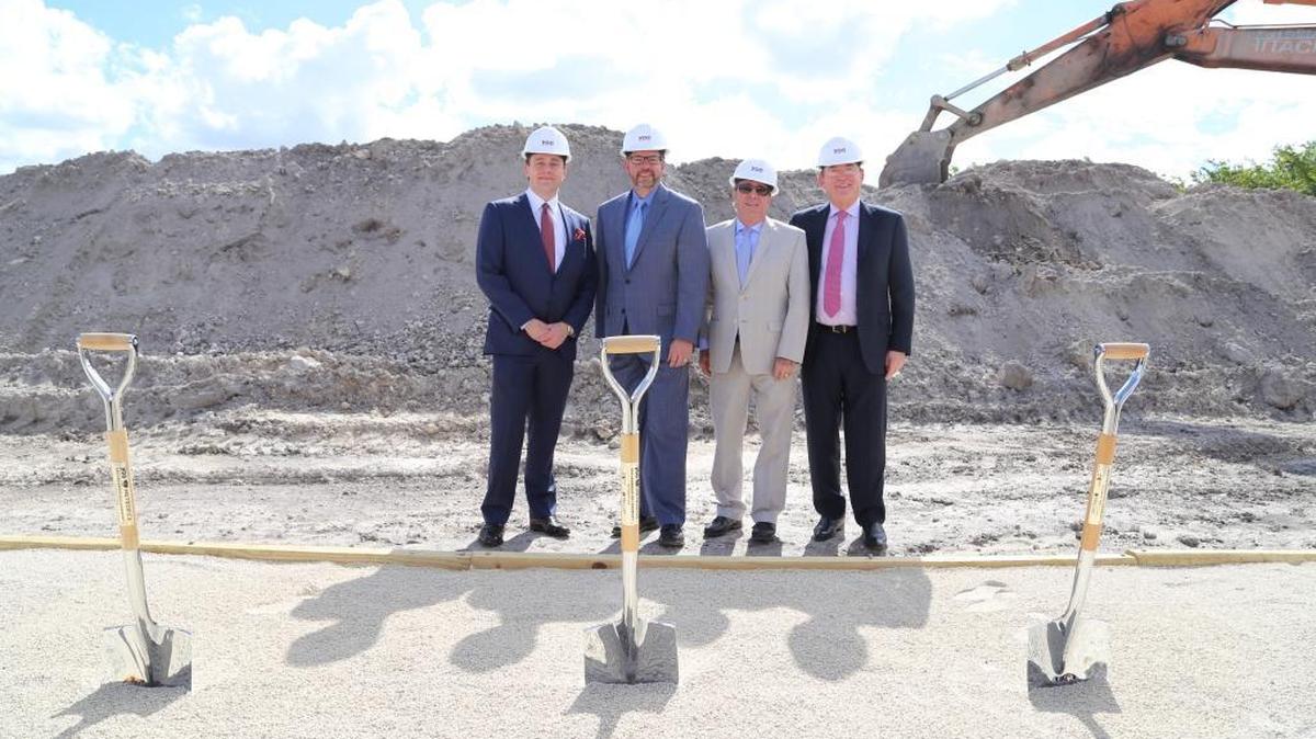 From left to right: Trillist Companies president and CEO Scott Leventhal, Sunrise Mayor Michael Ryan, KGH International Development executive Michael Besso, KGH chairman and CEO Joseph Kavana.