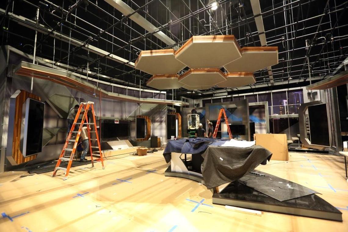 Telemundo, the Spanish-language TV giant, is inaugurating its new state-of-the-art, $250 million HQ building on Monday, April 9, 2018, that will bring all of the company’s various arms — corporate, news department, creative — under one giant roof. Along the Avenida on the first floor are 13 recording studios that are under construction.