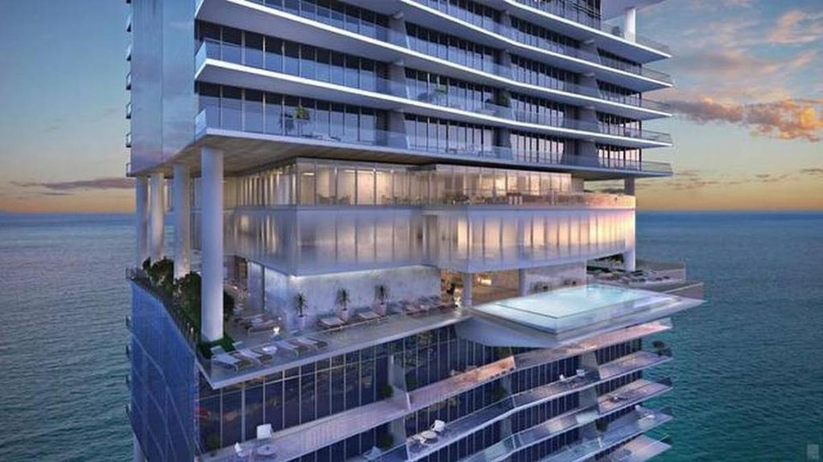 A rendering of Turnberry Ocean Club, a planned 54-story condo tower in Sunny Isles Beach.