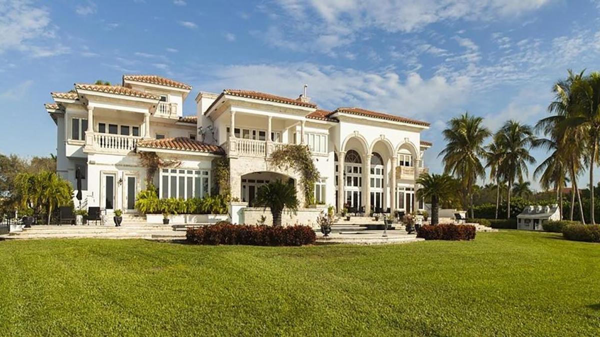 This two-story, Mediterranean-style mansion in Gables Estates sold for $25.8 million.