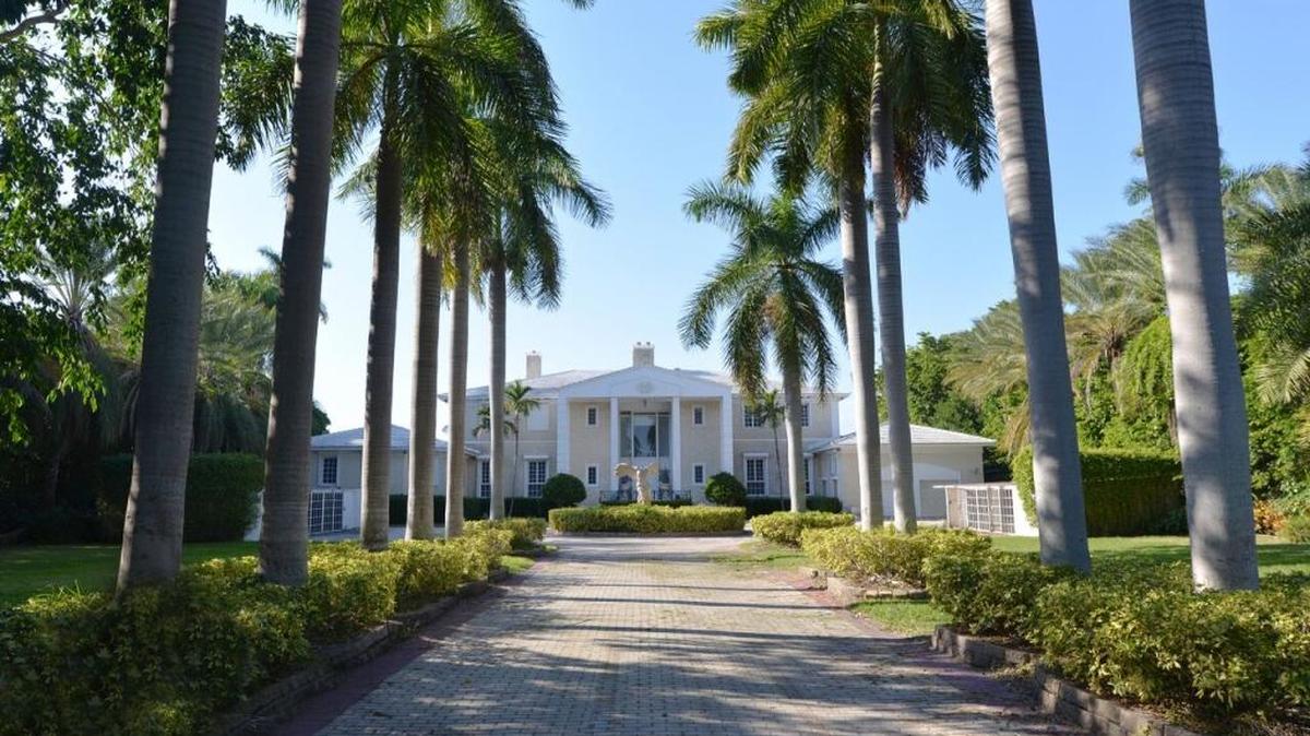 A view of the Miami Beach mansion known as Whitehall. Its price has been knocked down from $29.5 million to $25 million.