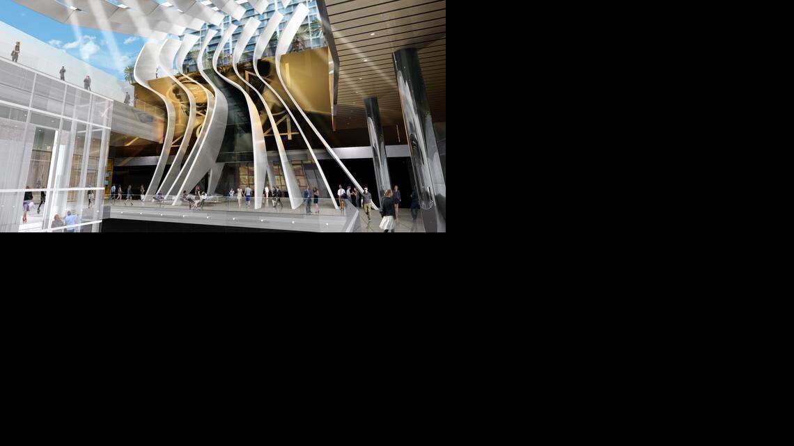 
A rendering of the Cinemex theater
