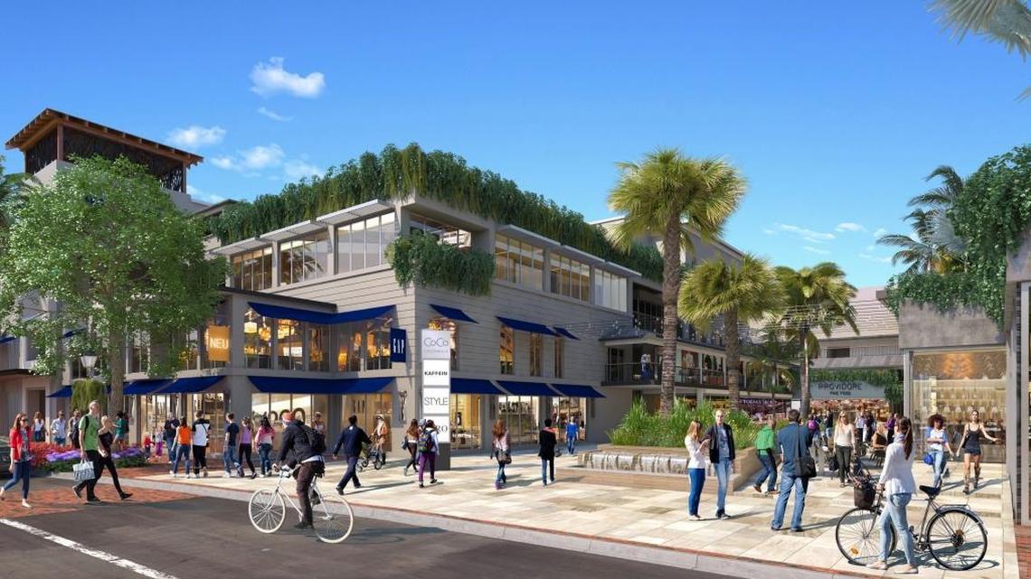 The western end of the redesigned CocoWalk will feature shops, restaurants and other retail establishments.