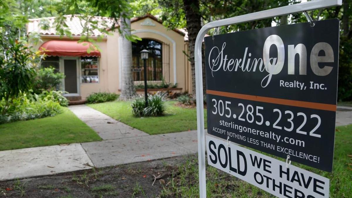 A home for sale in Miami in 2015. Home sales are falling but prices are still going up. For now.