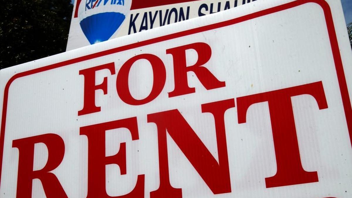 This April 6, 2011 file photo shows a "For Rent" sign in front of a home in Los Angeles.