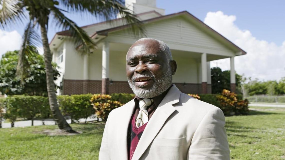
Jean Celin, Calvary Bible Alliance Church pastor, poses for the picture on Aug. 16, 2015 in Delray Beach.
