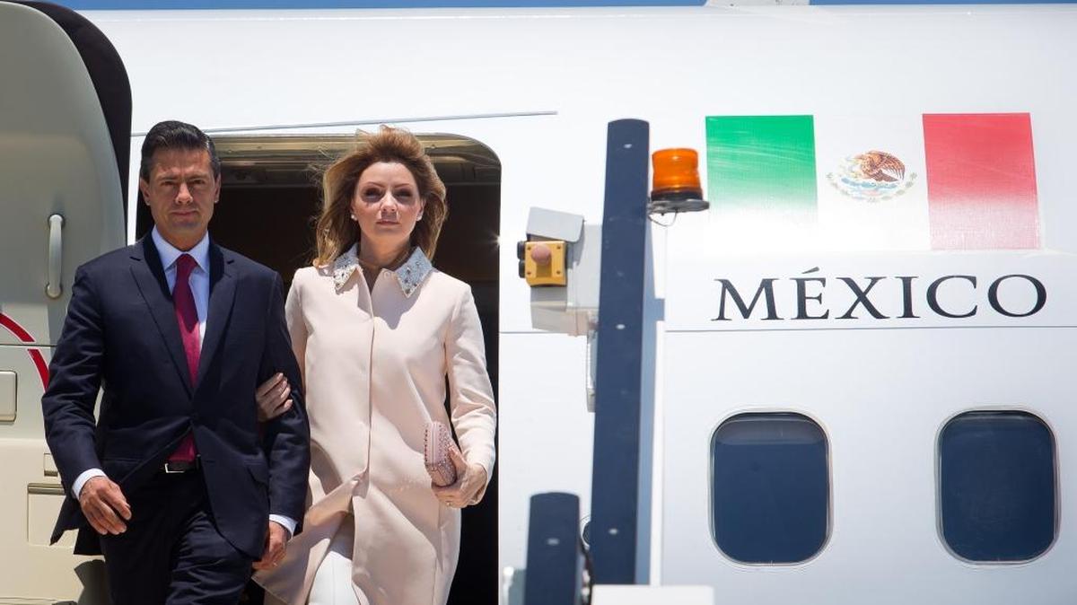 In this 2014 file photo, President of Mexico Enrique Peña Nieto and first lady Angélica Rivera arrive at Brisbane Airport ahead of the G-20 summit in Brisbane, Australia.
