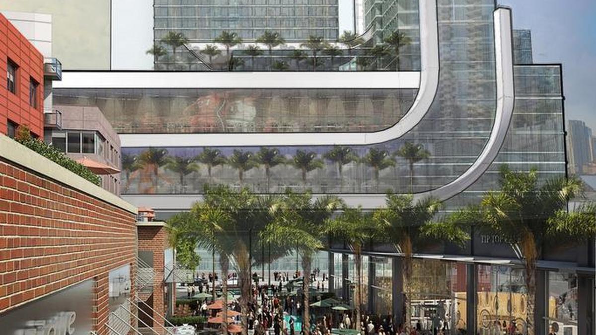 MDM cancelled its plans to develop the Marriott Marquis Worldcenter Hotel & Expo Center. Above: A rendering of the project, which included 600,000 square feet of meeting space and 1,700 hotel rooms.
