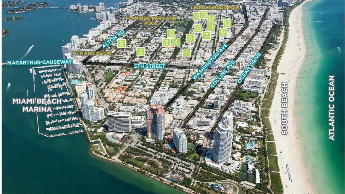 
An aerial view showing the buildings up for sale as part of a $65 million portfolio.
