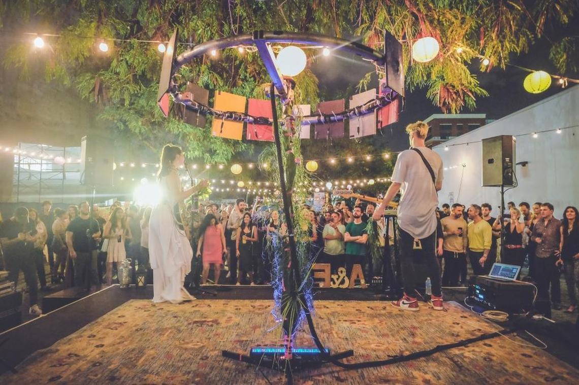 The New York-based musical duo Sofi Tukker performed a free concert on Nov. 30, 2016 on the rooftop of Filling Station Lofts, 1657 N. Miami Ave. in downtown Miami’s Arts & Entertainment district.