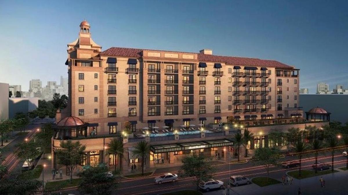 Rendering of the upscale, 135-room hotel Hersha Hospitality Trust has planned for Merrick Park.