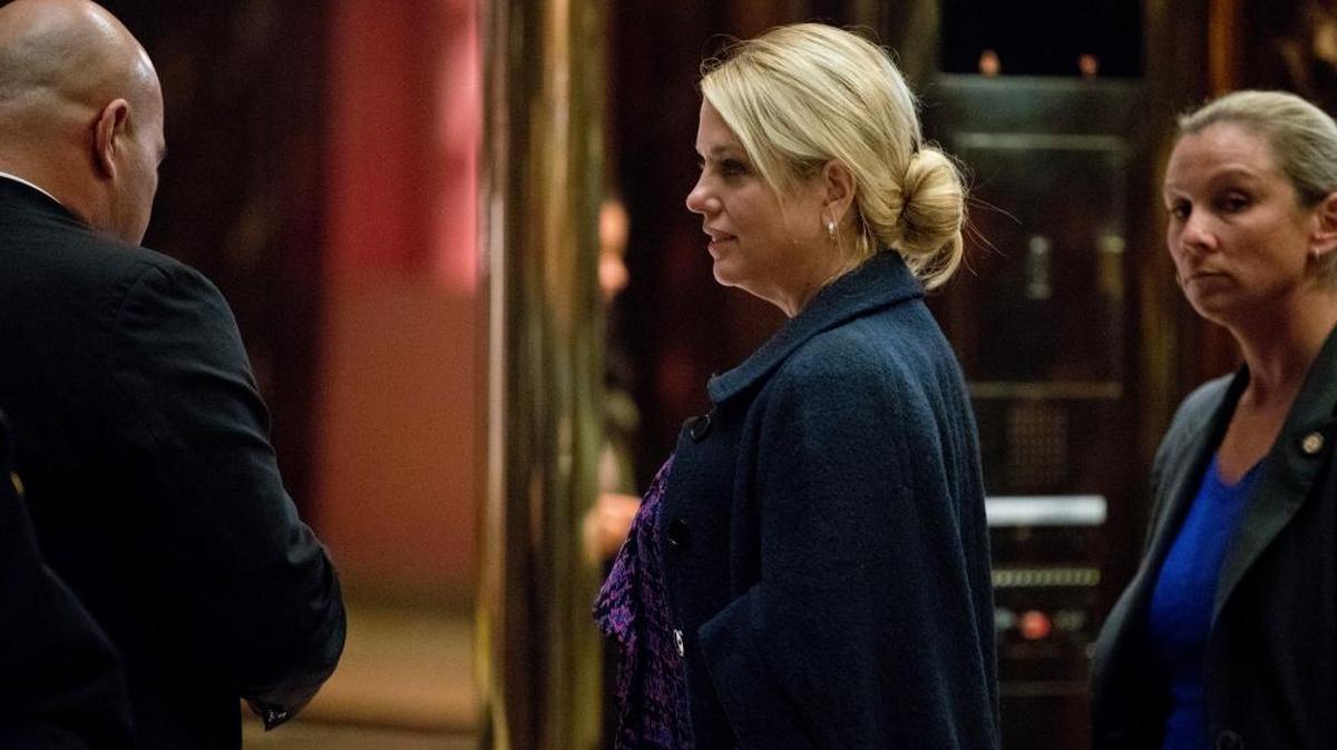 Florida Attorney General Pam Bondi leaves the Trump Tower in November.