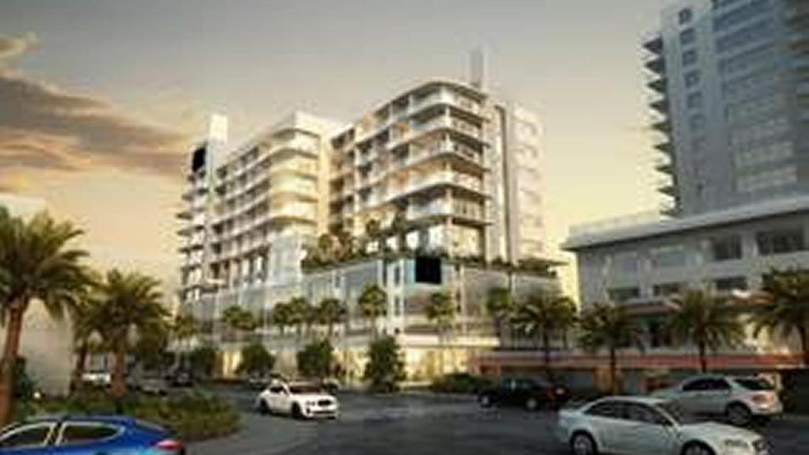 A rendering of the hotel planned for the $9.6 million site in Fort Lauderdale beach.