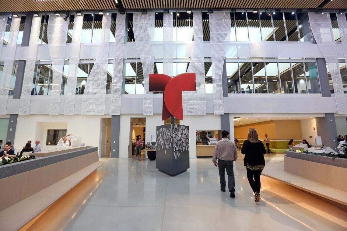 Telemundo, the Spanish-language TV giant, is inaugurating its new state-of-the-art, $250 million HQ building on Monday, April 9, 2018. The Telemundo Center will bring all of the company’s various arms — corporate, news department, creative — under one giant roof. The ground floor has a big open area where employees can enjoy meals purchased at the food court area.
