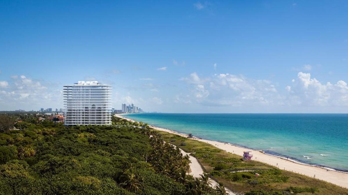 A rendering of the 18-story tower in North Beach designed by Renzo Piana.