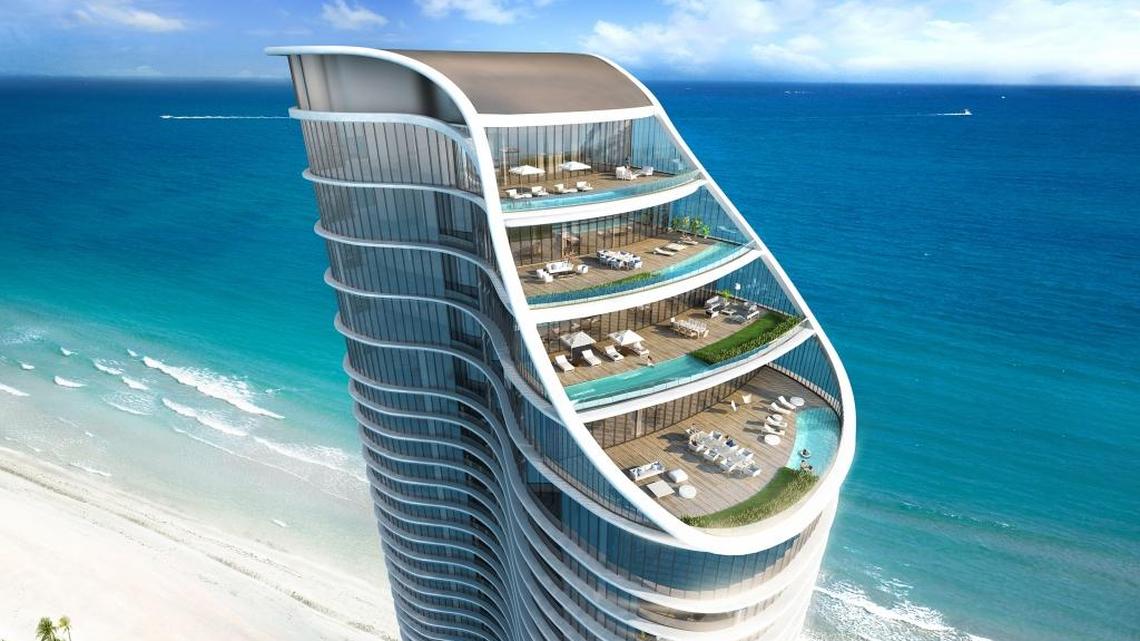 A rendering of the penthouse level at the Ritz-Carlton Residences in Sunny Isles Beach