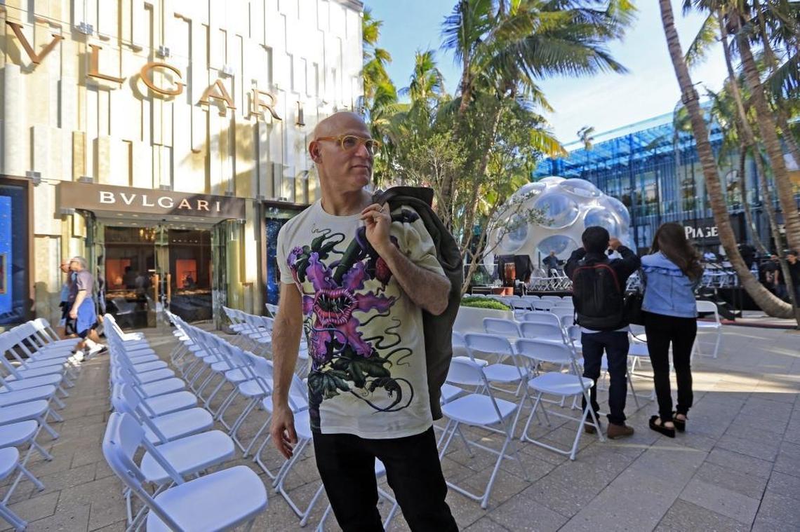 Craig Robins, president of DACRA, walks through the Miami Design District on Friday, Jan. 26, 2018.