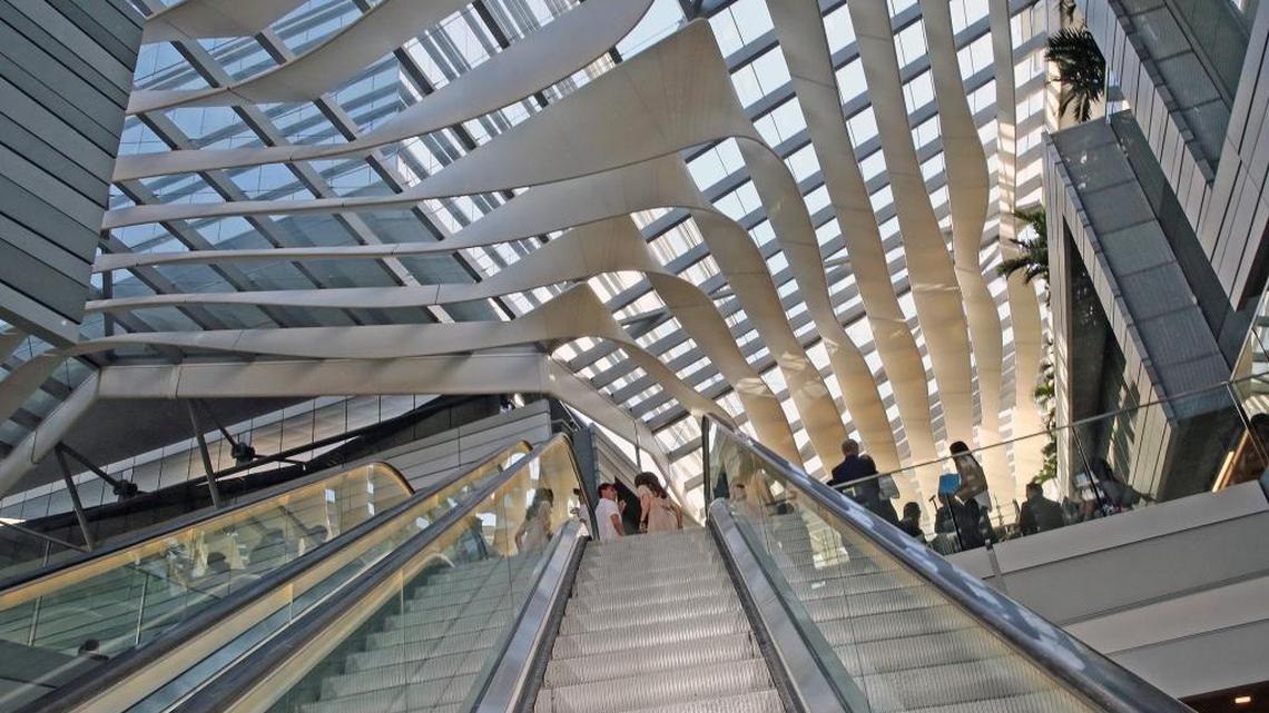 A $30 million climate ribbon was designed to keep shoppers cool at Brickell City Centre, which opens on Nov. 3.