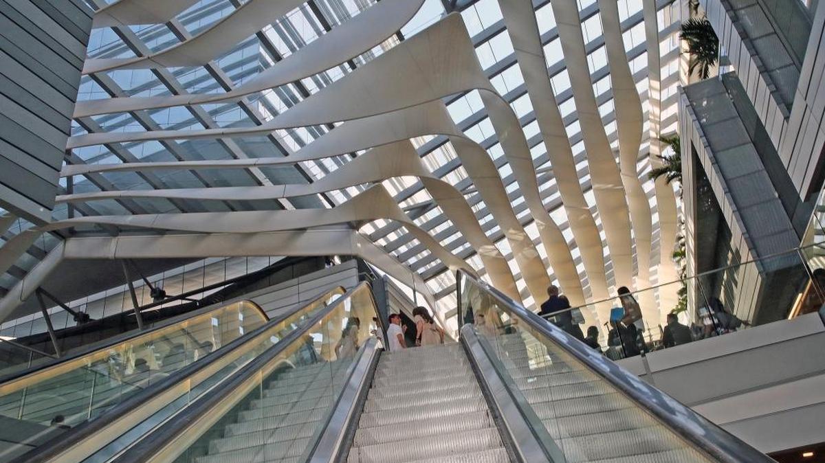 A $30 million climate ribbon was designed to keep shoppers cool at Brickell City Centre, which opens on Nov. 3.