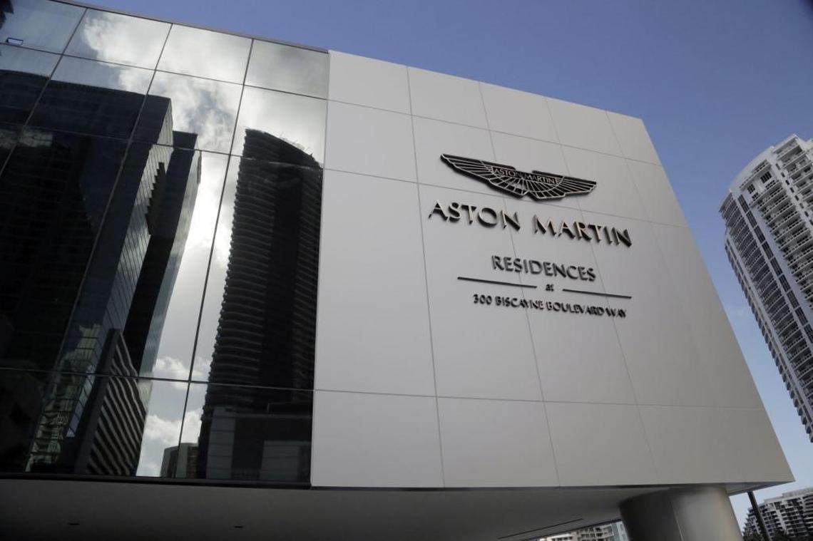 The Aston Martin Residences sales center at 300 Biscayne Boulevard Way in downtown Miami opened its doors on Thursday May 22.
