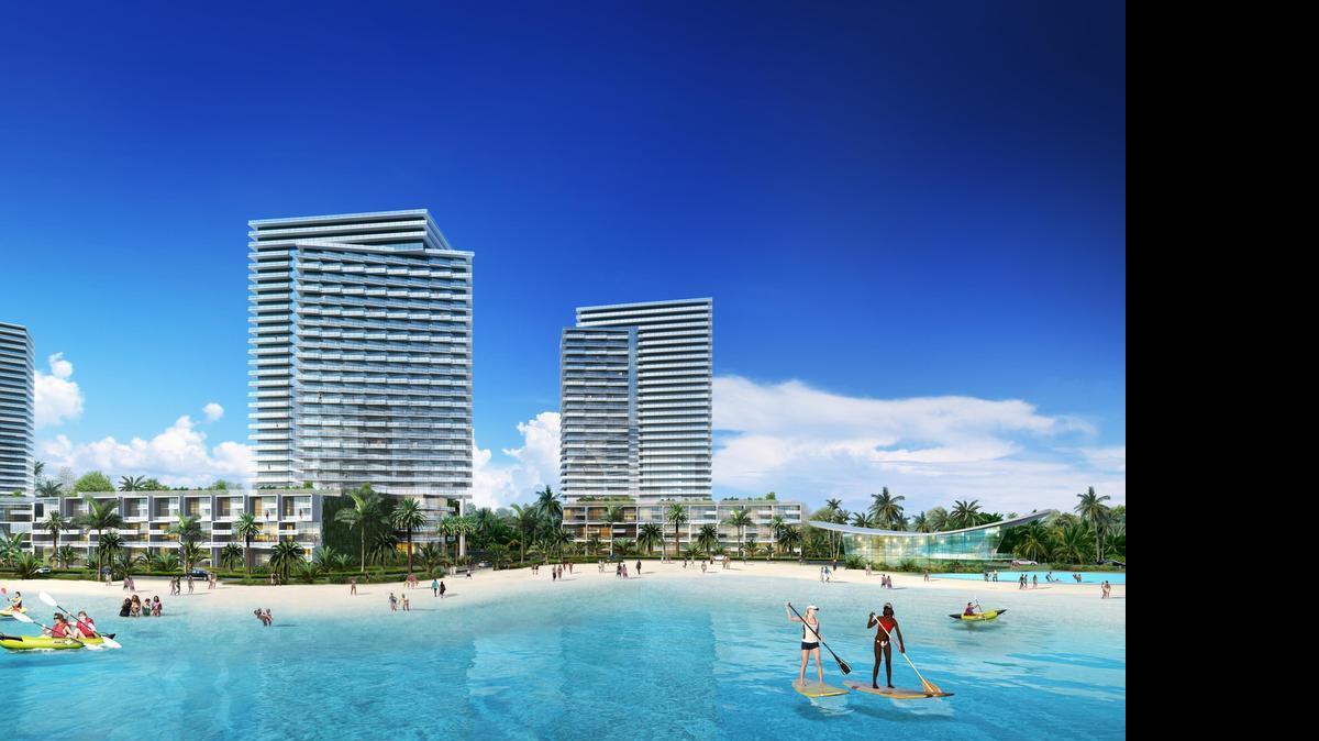 
Plans for the 183-acre SoLeMia development in North Miami include two 10-acre swimming lagoons, shown in a rendering released Thursday. 
