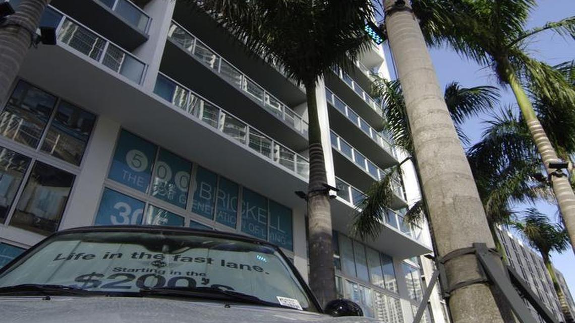 
A tower at the 500 Brickell complex. It’s one of two buildings that are part of the 500 Brickell complex. Defective drywall was only found in the east tower. 
