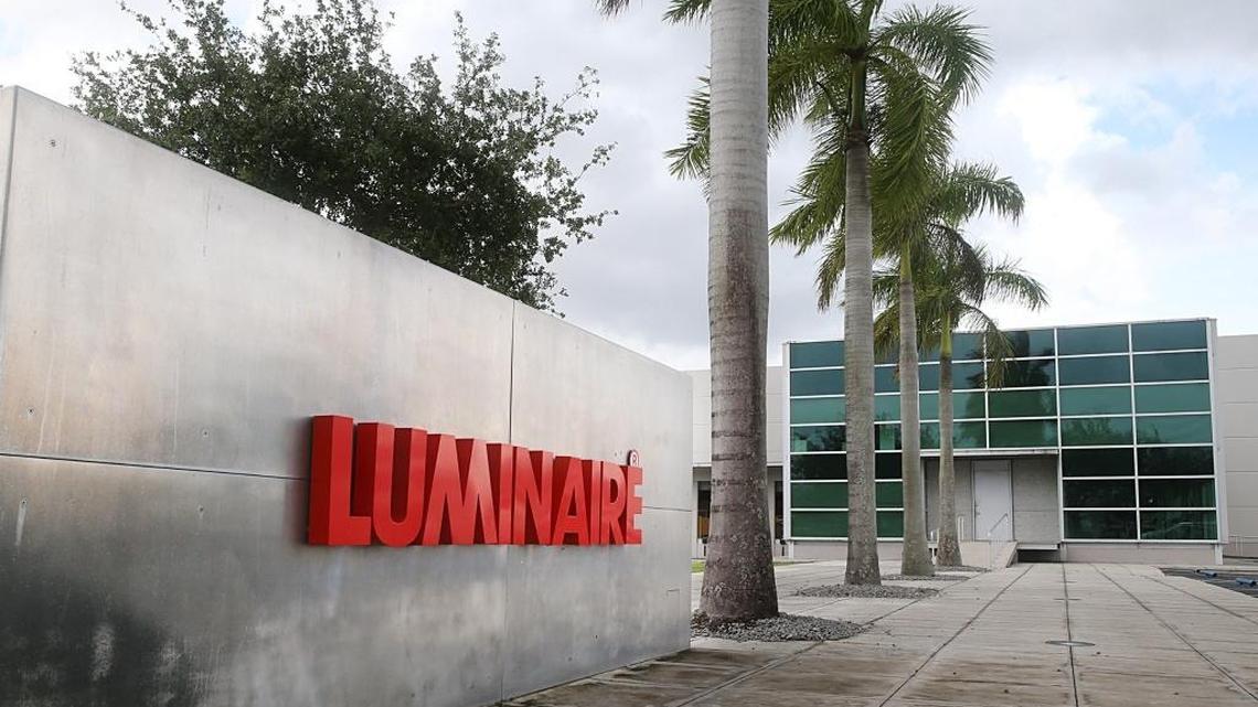 View of the corporate headquarters of furniture store Luminaire in Doral.