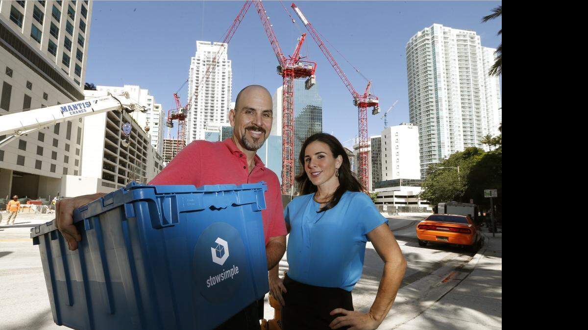 
STORAGE SOLUTION: Silvia and Jorge Camps, the sister-brother team behind Stow Simple, plan to offer an easy, on-demand storage service. Stow Simple’s initial target market will be high-rise condo dwellers. 
