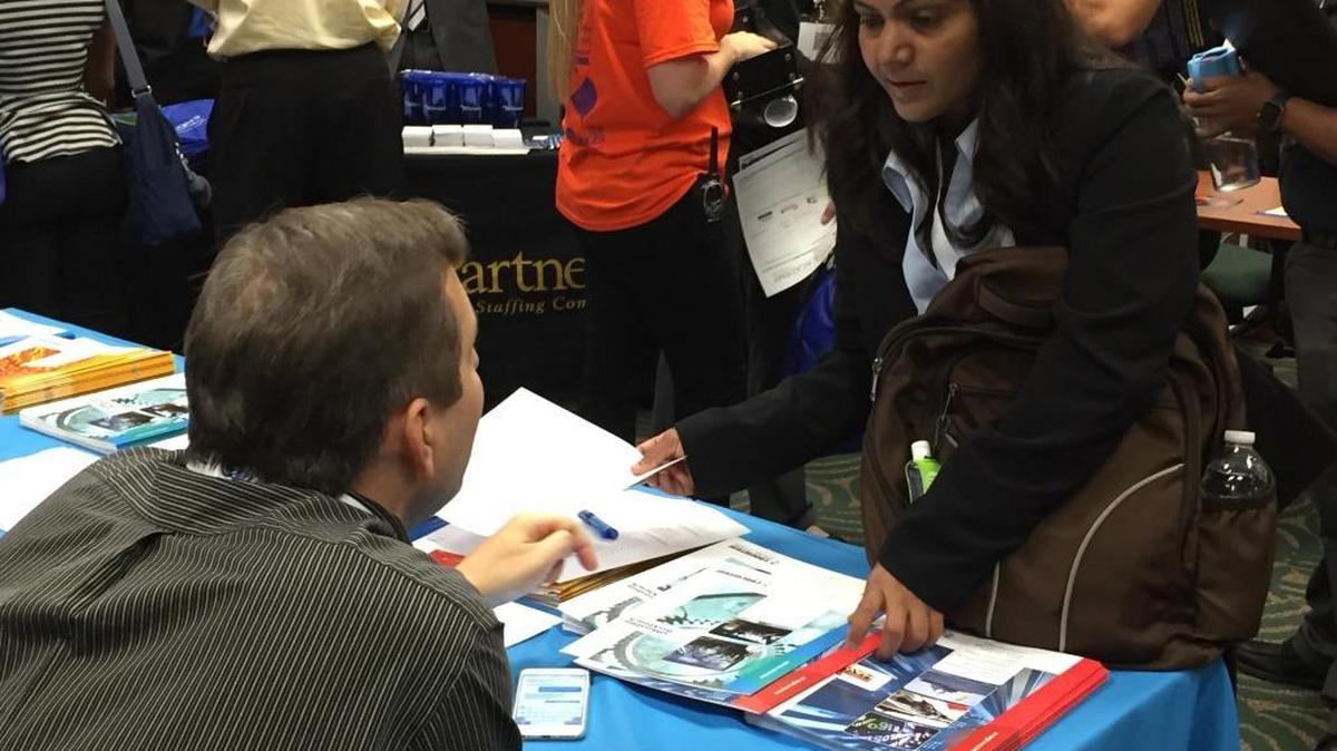 Mamta Singh, who is working on her master’s in information security, didn’t have to leave her home campus to look for internship opportunities at ITPalooza at Nova Southeastern University on Thursday.