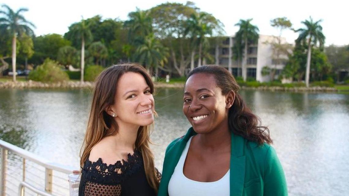 Natalia Martinez-Kalinina, left, and Leigh-Ann Buchanan lead CIC Miami and Venture Café, respectively. CIC will house Venture Café’s extensive events and programming.