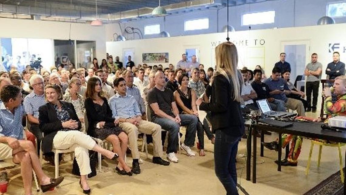 The LAB Miami hosts dozens of events monthly, such as resident coding school Wyncode's pitch night for startups.