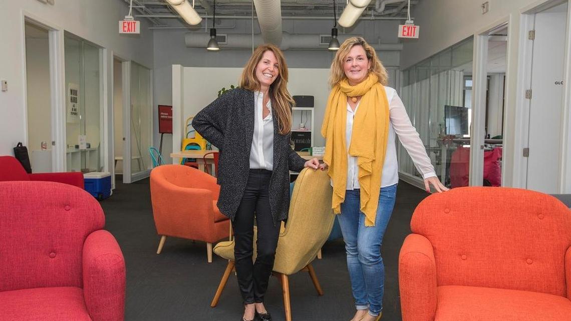 Clara Bullrich, left, and Laura González-Estéfani at their TheVentureCity office in Miami Beach. TheVentureCity is now launching a $100 million fund for startups.