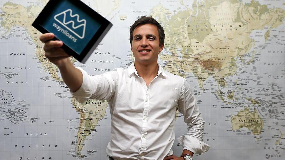 Matias Wohlgemuth, CEO of Wayniloans for the U.S., at his space at Venture Hive in Miami. Wayniloans is a peer-to-peer lending platform that helps bring access to credit for the unbanked and underbanked.