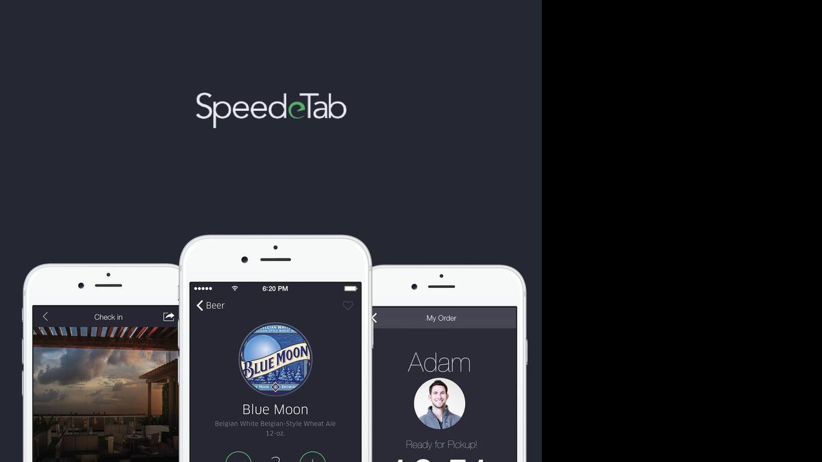 
SpeedETa’s app makes it easier to order at a bar or restaurant. 
