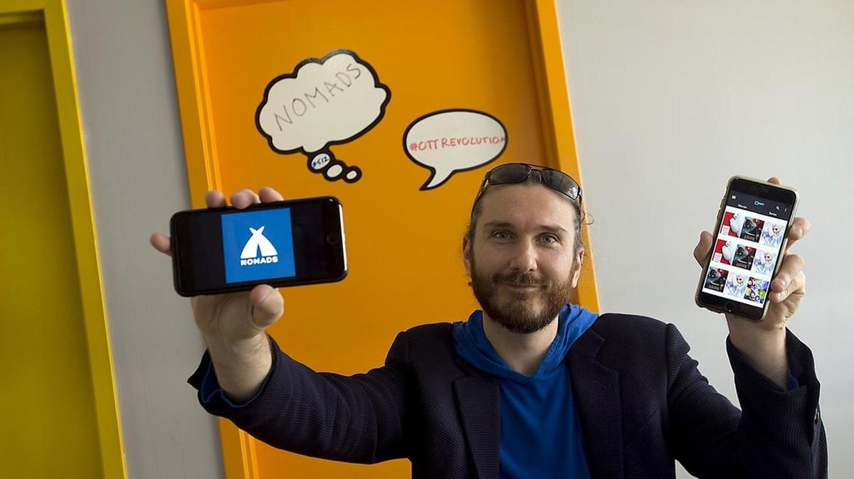 Andrej Kostresevic is the founder and CEO of Miami-based Nomads, a tech company that specializes in building high-scale video platforms for mobile, web and connected devices. He is photographed at the Nomads office at Miami Entrepreneurship Center in downtown Miami.